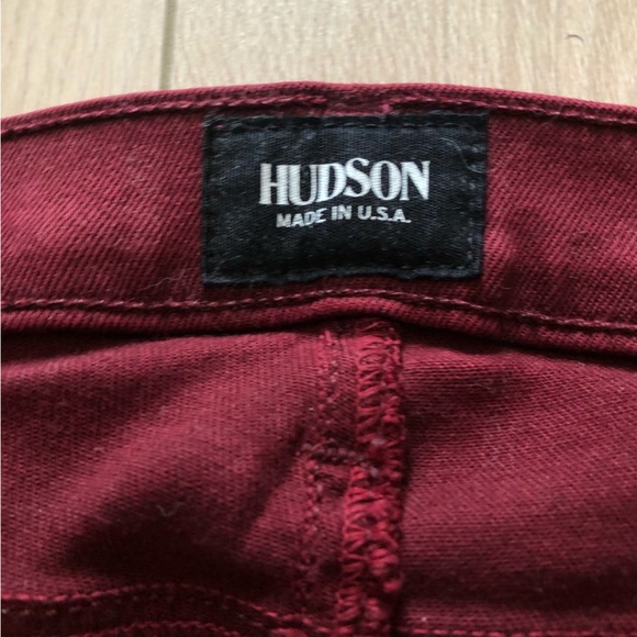 Hudson Nico Super Skinny Jeans in Burgundy Made in USA Size 28 - Picture 11 of 13